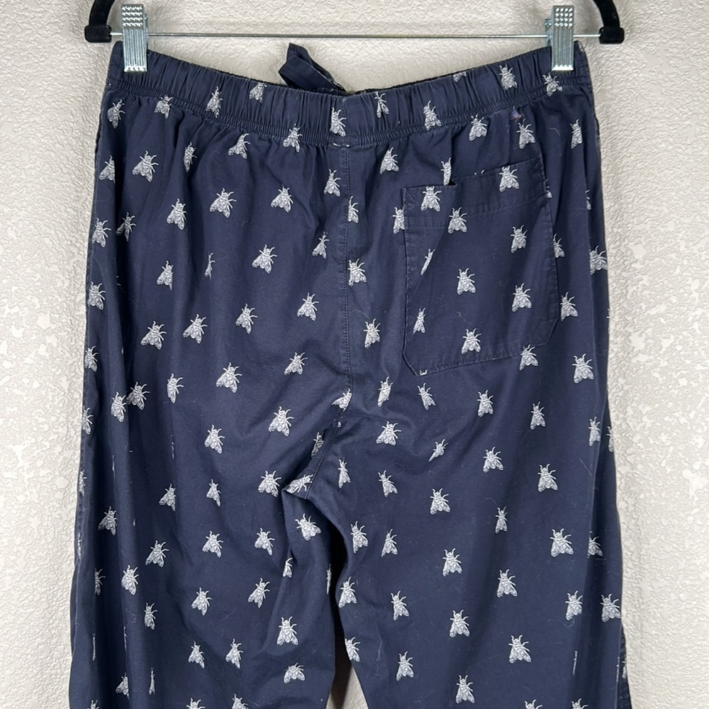 GAP Navy Blue Fly Print Comfy Pajama Drawstring Pants Size Medium - Picture 7 of 10